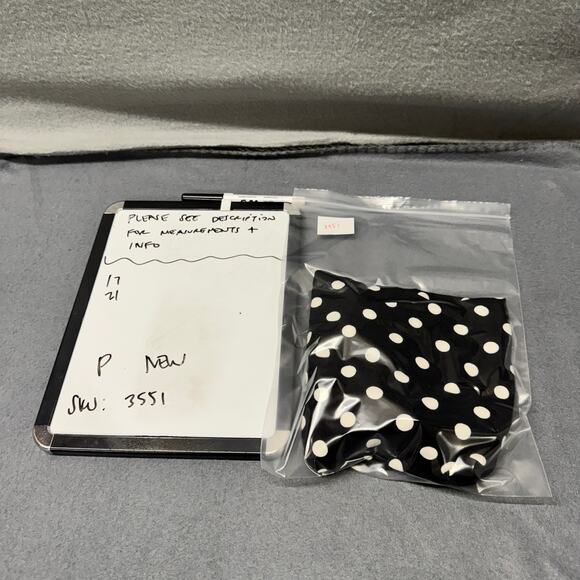 Talbots Sweater Shell Womens P Petite Black White Polka Dot Sleeveless Knit NEW - Picture 8 of 8